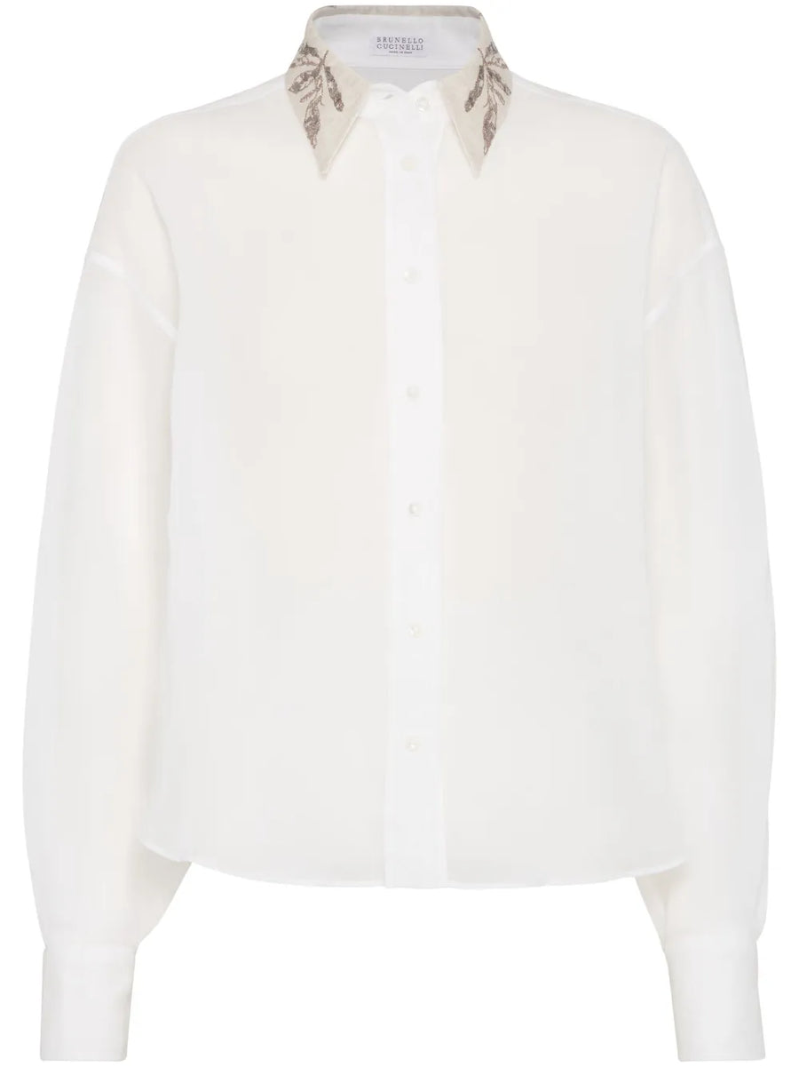Brunello Cucinelli Cotton 100% shirt in white