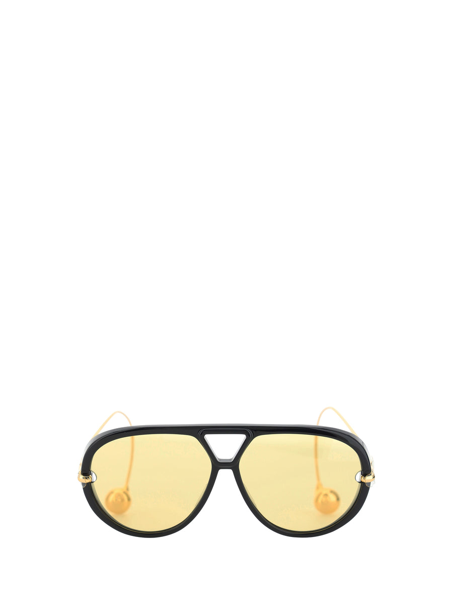 Sunglasses Drop Aviator Black-Gold-Yellow Black/gold/yellow Acetate