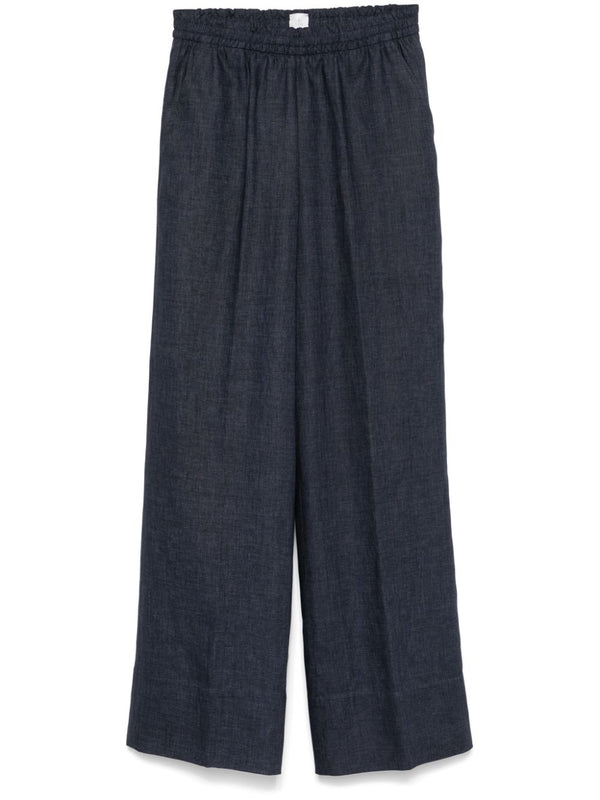 Eleventy Linen/Flax 100% trousers in blue