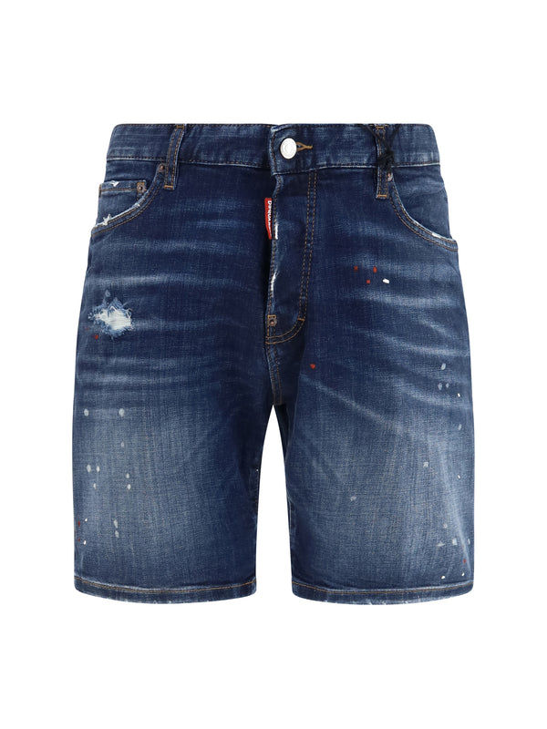 Dsquared2 100% Cotton bermuda in navy