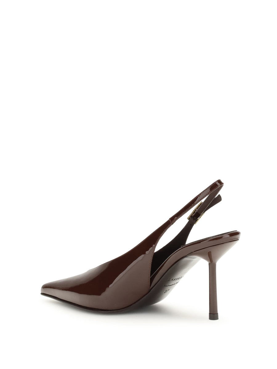 Décolleté Clivage Dark Brown Calf Leather Sandal