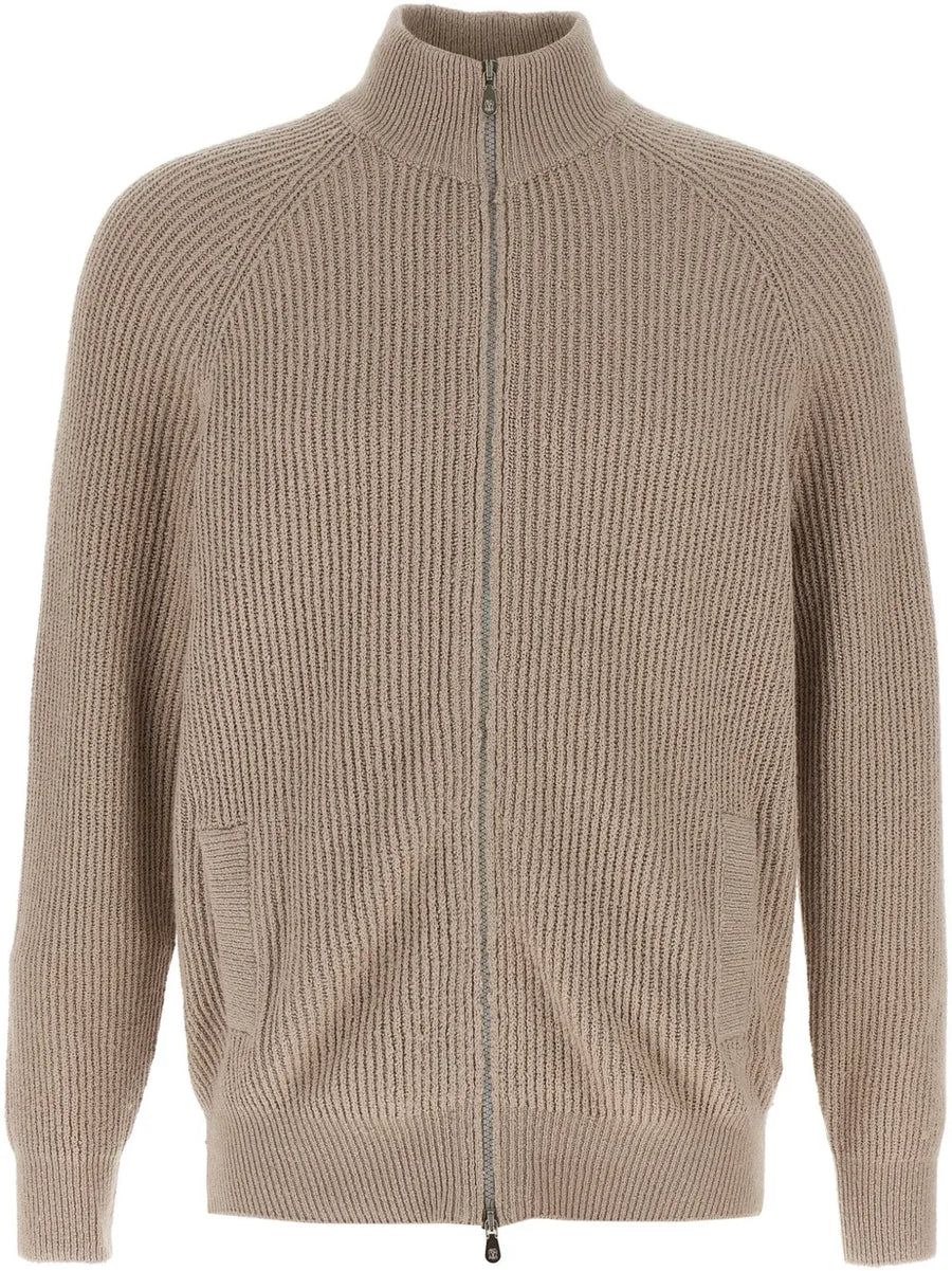 Brunello Cucinelli Cotton 100% cardigan in beige