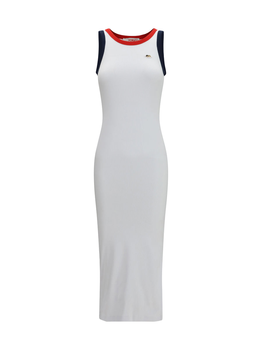 Midi Dress Ribbed Cotton Multicolour