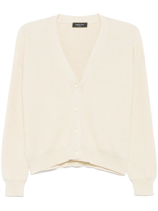 Fabiana Filippi Virgin Wool 53% cardigan in cream