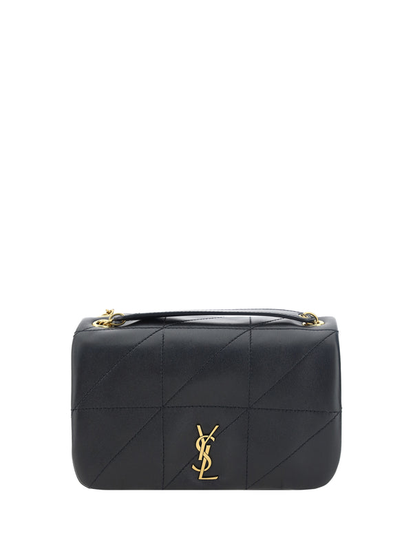 Saint Laurent 100% lambskin shoulder bag in black