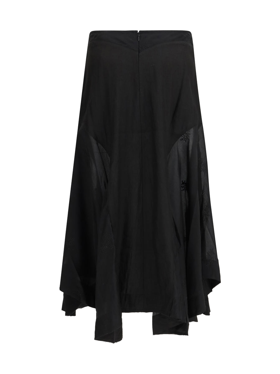 Skirt Petti Black Bloom Lyocell