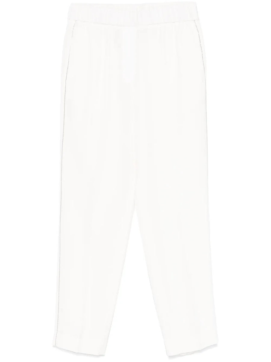 Peserico Outer: Viscose 98% trousers in white