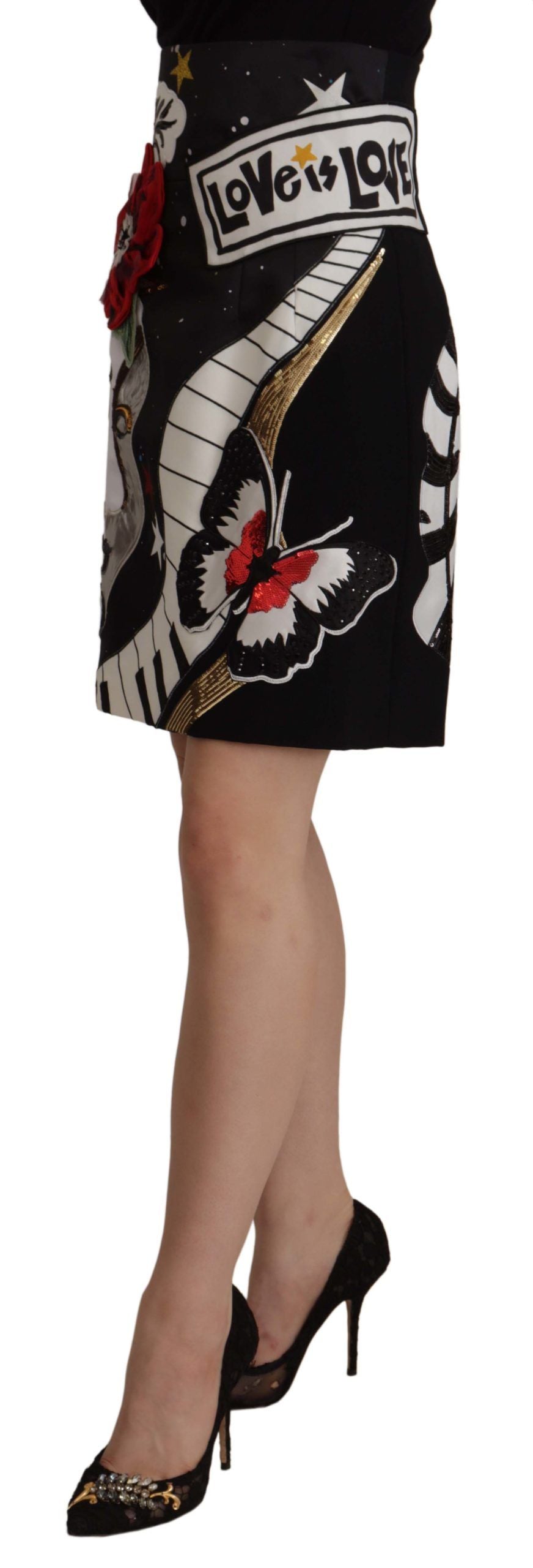 Dolce & Gabbana 18% Acrylic skirt in black