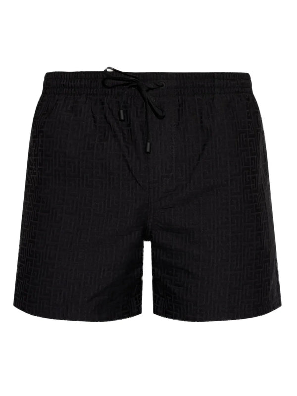 Balmain Polyester 71% swim shorts in black