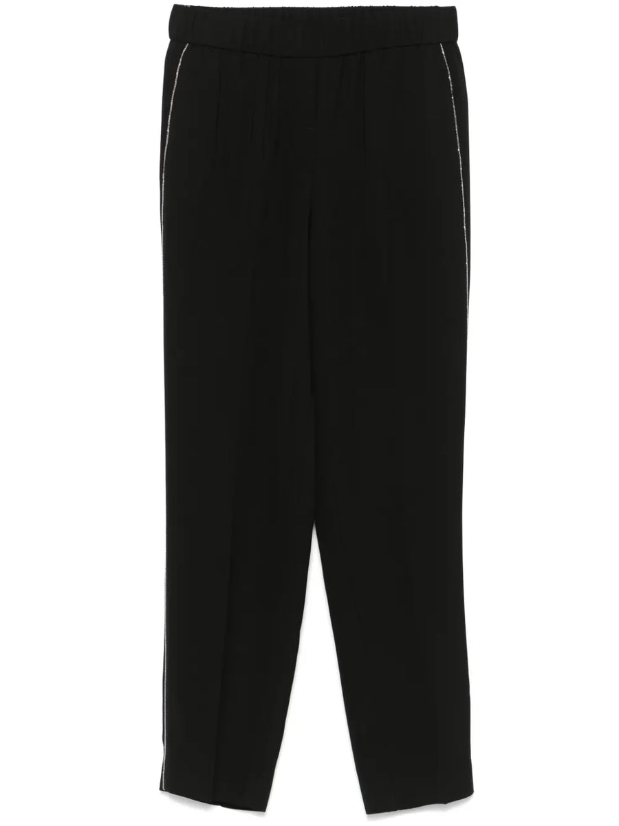Peserico Viscose 98% trousers in black