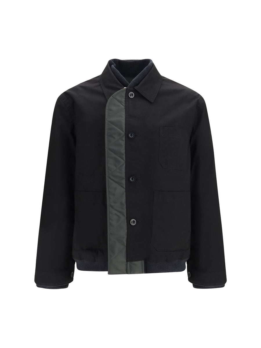 Sacai 100% Nylon jacket in black