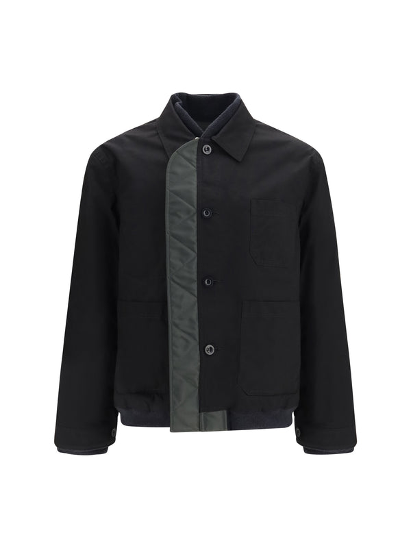 Bomber Jacket Black-Dark Khaki Black/dark Nylon