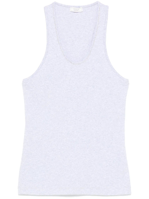 Peserico Cotton 94% tank top in white