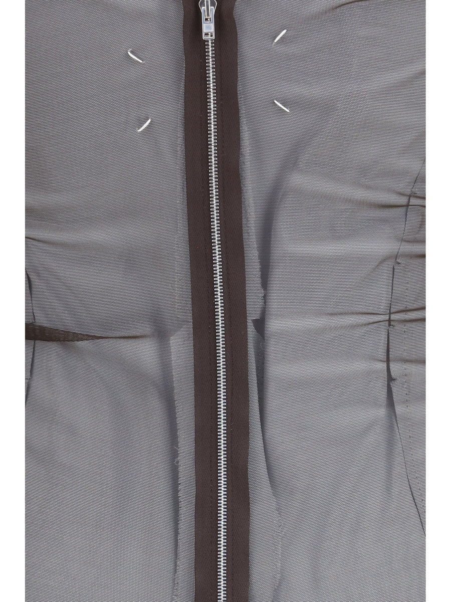 Semi-Sheer Midi Dress Brown-Light Grey Brown/light Polyamide