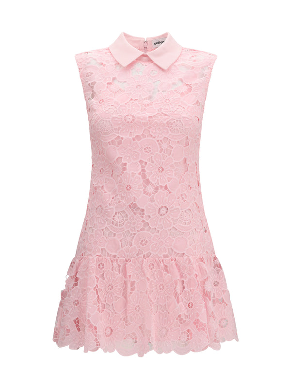 Self-Portrait 100% Polyester dress in pink