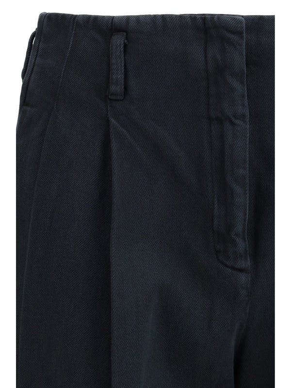 Cotton Denim Trousers Black Jean
