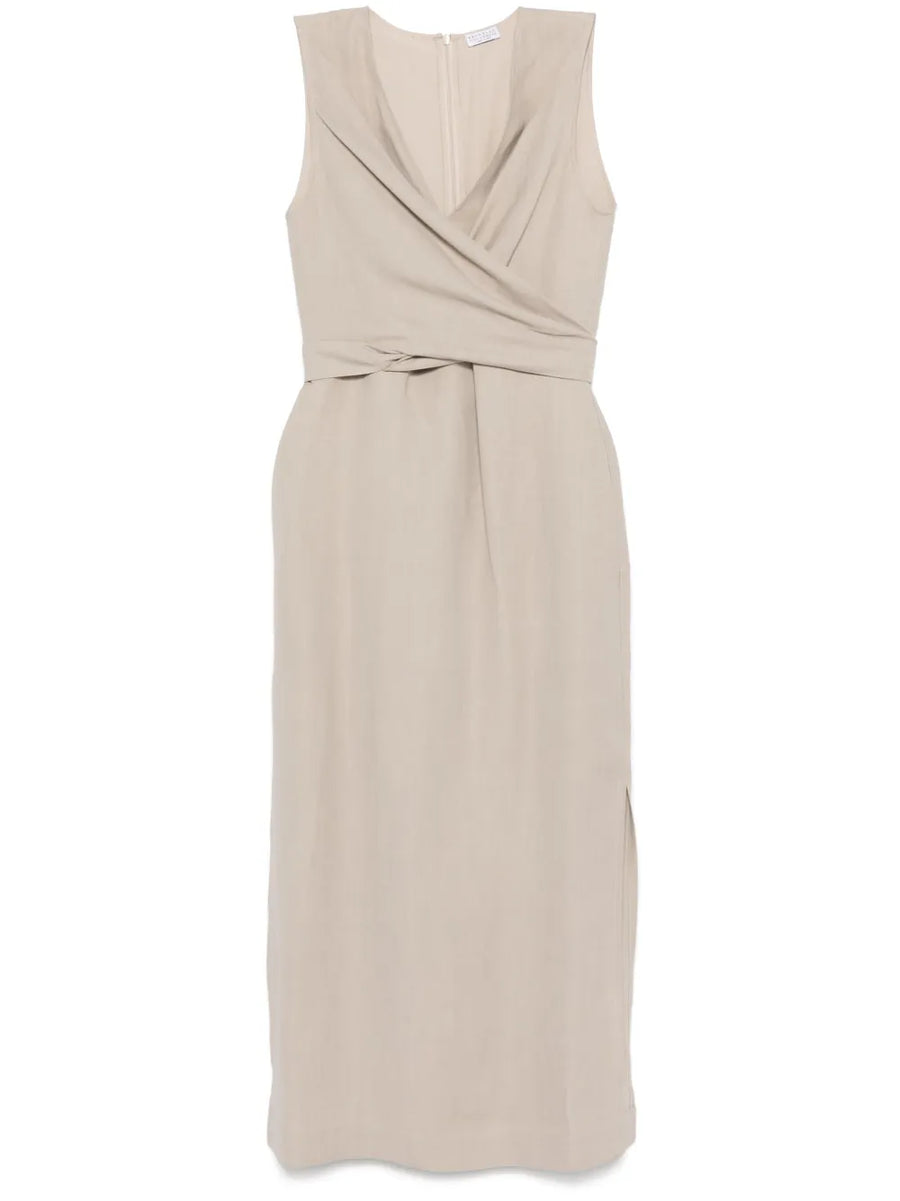 Brunello Cucinelli Outer: Viscose 73% dress in beige