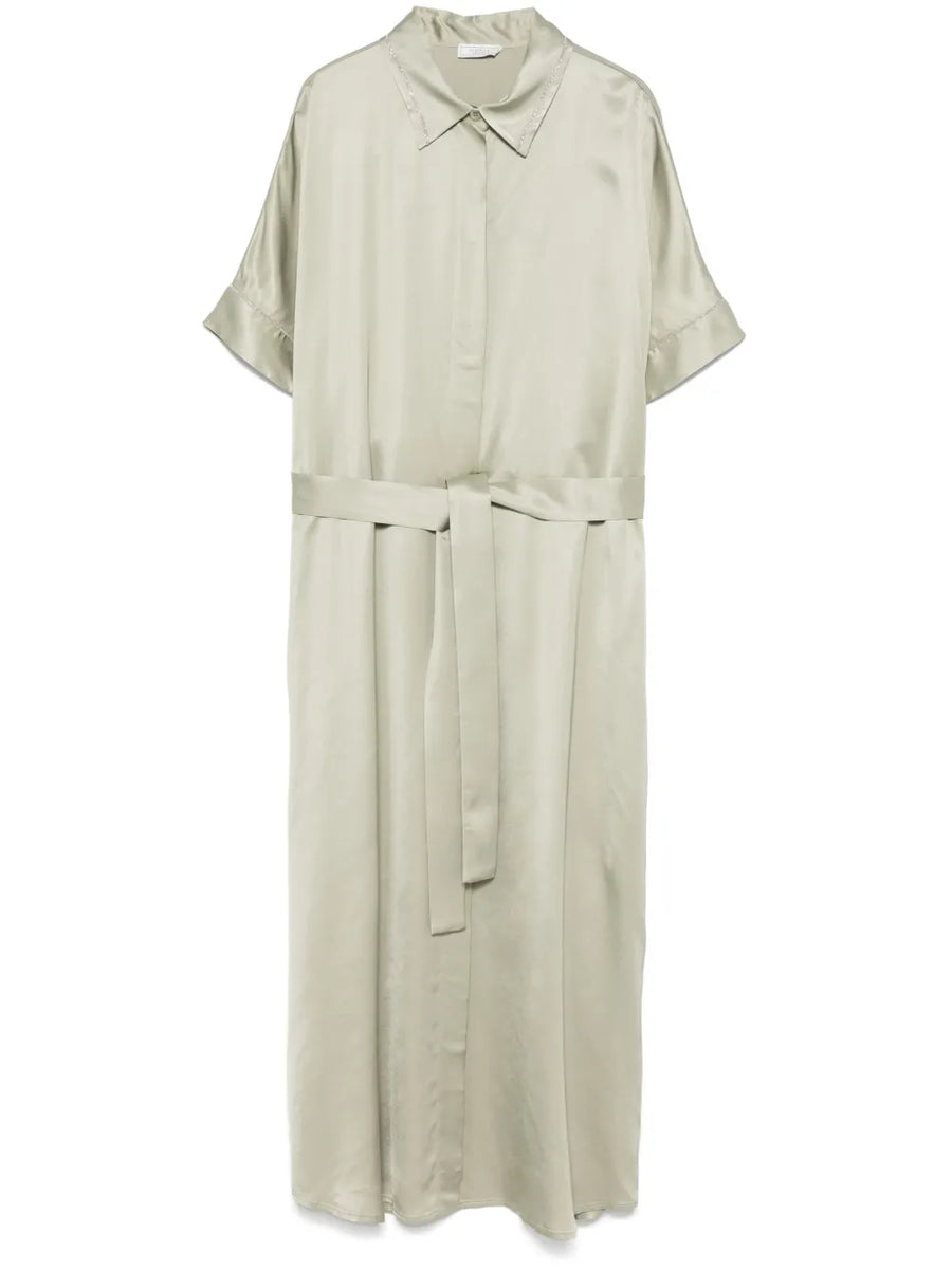 Peserico Viscose 100% dress in sage green