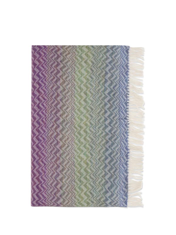 Missoni 70% wool throw in multicolor