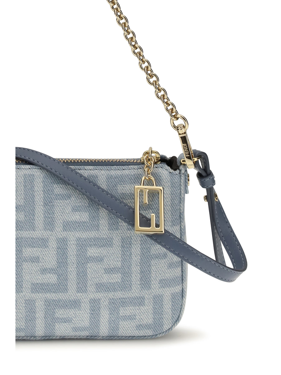 Denim Baguette Clutch Denim/cerulean/os Cotton Bags