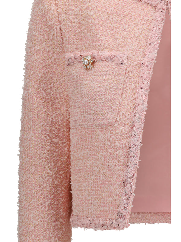Bouclé Jacket Pink