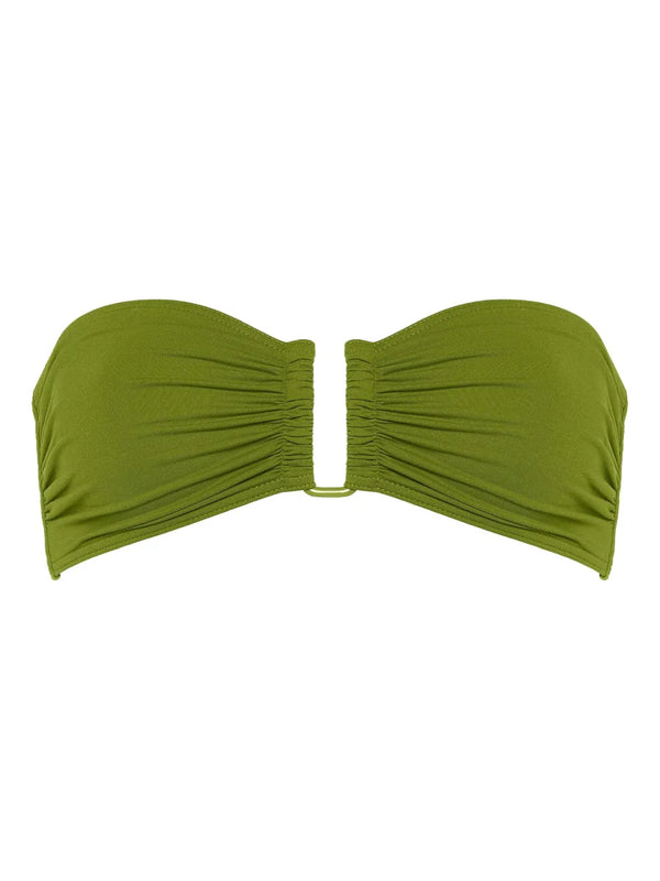 Eres Polyamide 84% bikini top in olive green