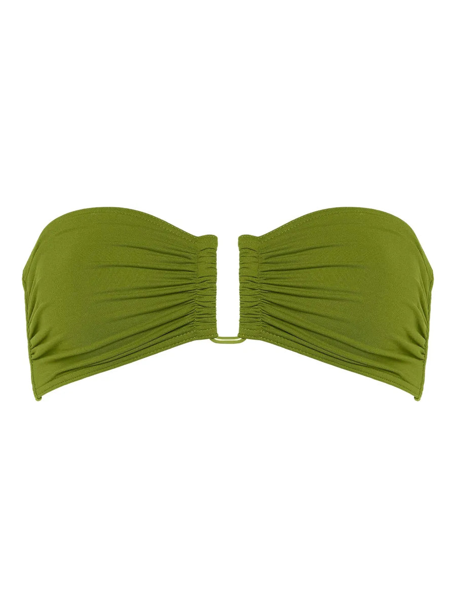 Eres Polyamide 84% bikini top in olive green