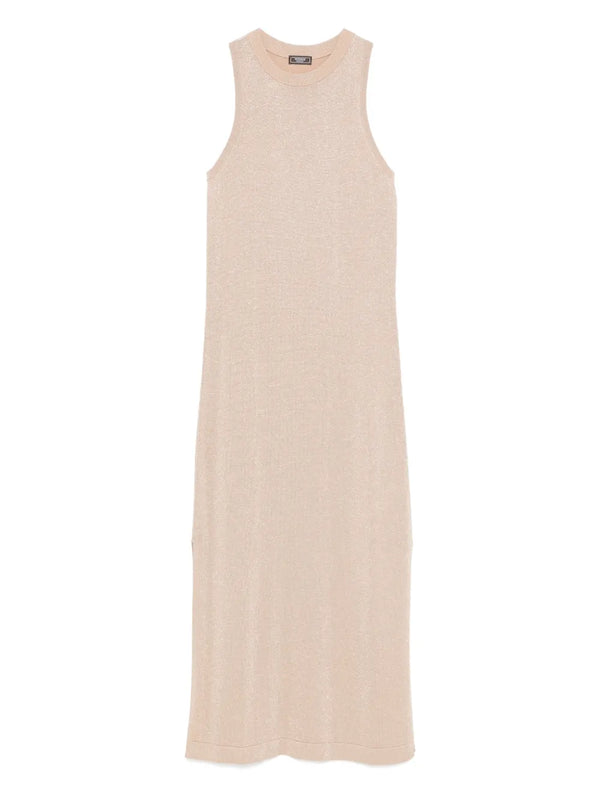 Peserico Cotton 70% maxi dress in beige