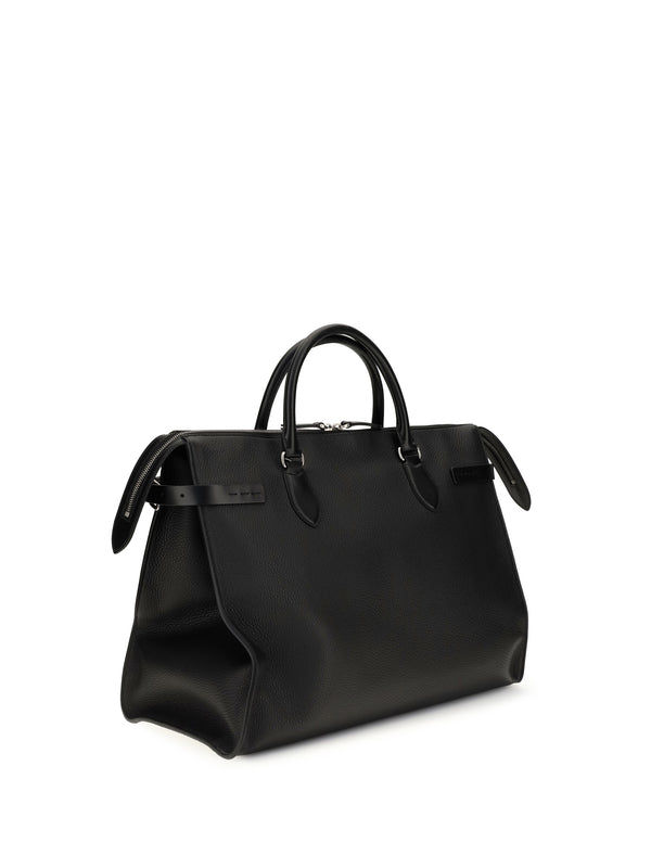 Top Handle Bag Antibes Black Calf Leather Shoulder