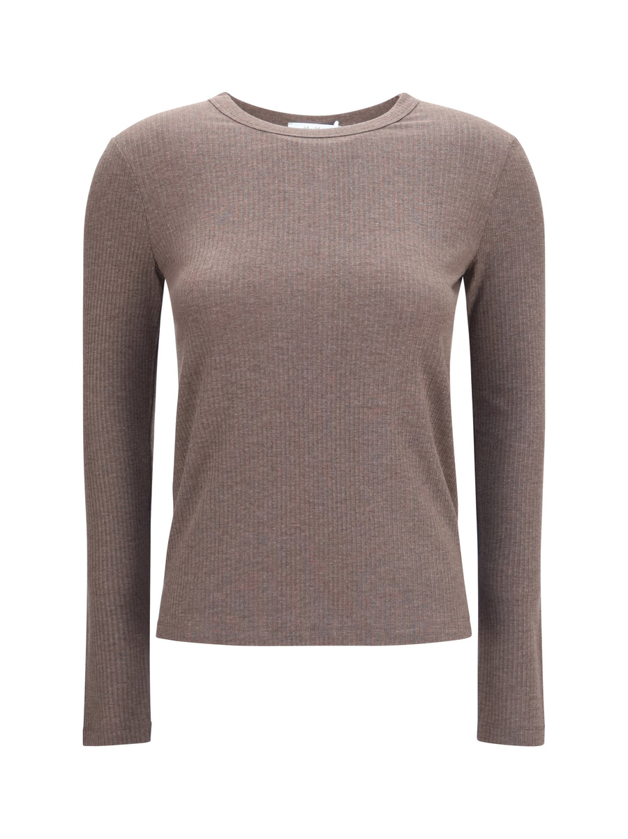 Max Mara 87% Lyocell sweater in brown