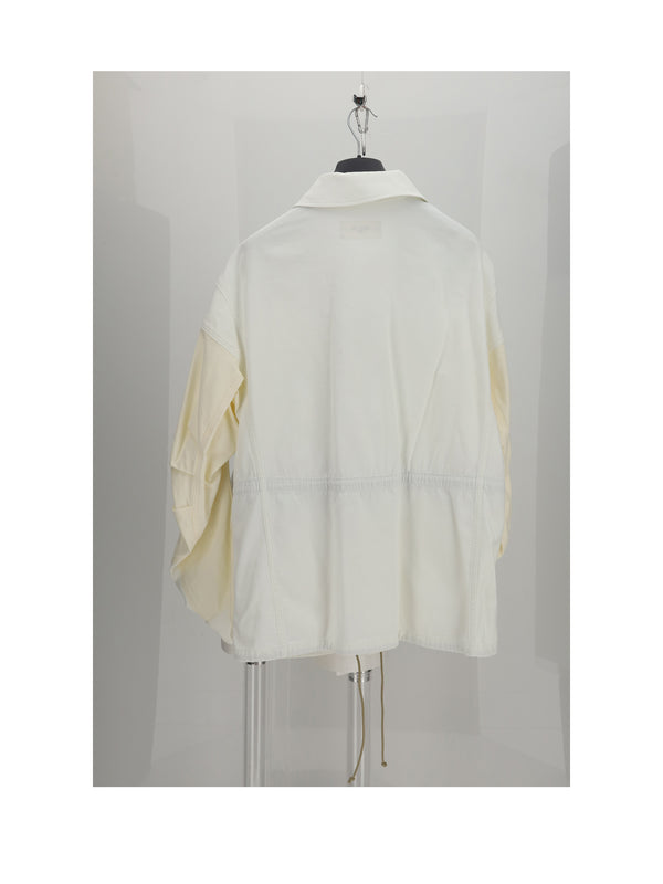 Parka White Cotton Coat