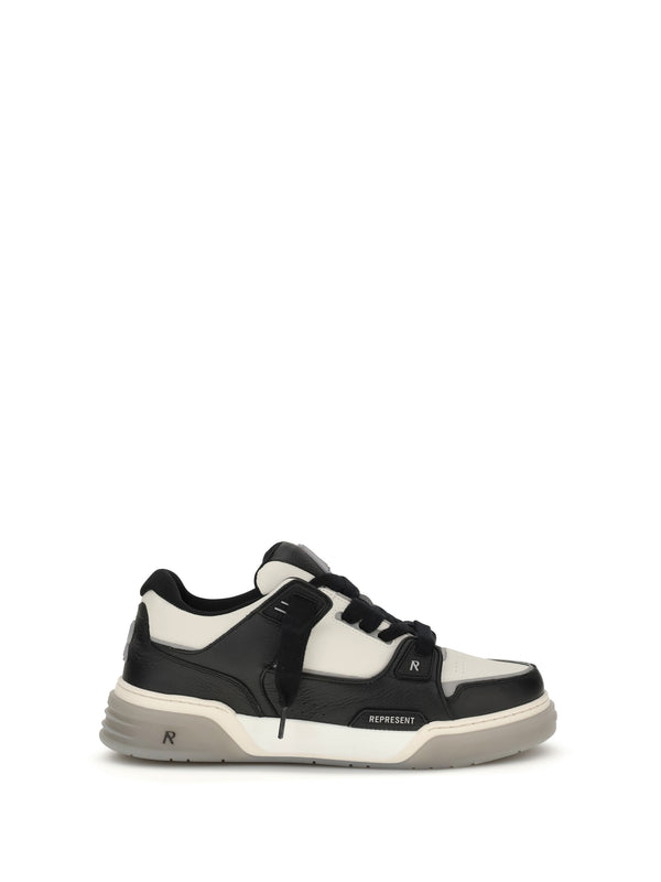 Represent Upper: 100% calf leather; Sole: 100% rubber sneakers in black