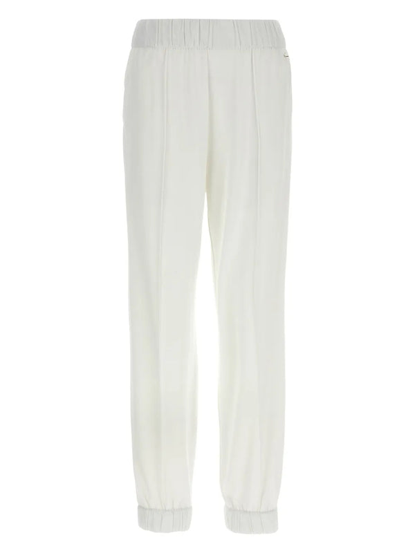 Herno Viscose 72% track pants in white