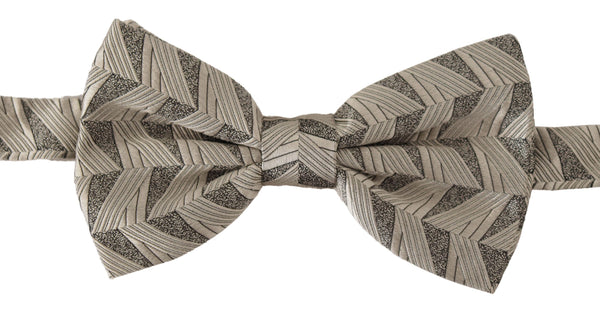 Dolce & Gabbana 100% Silk bow tie in gray