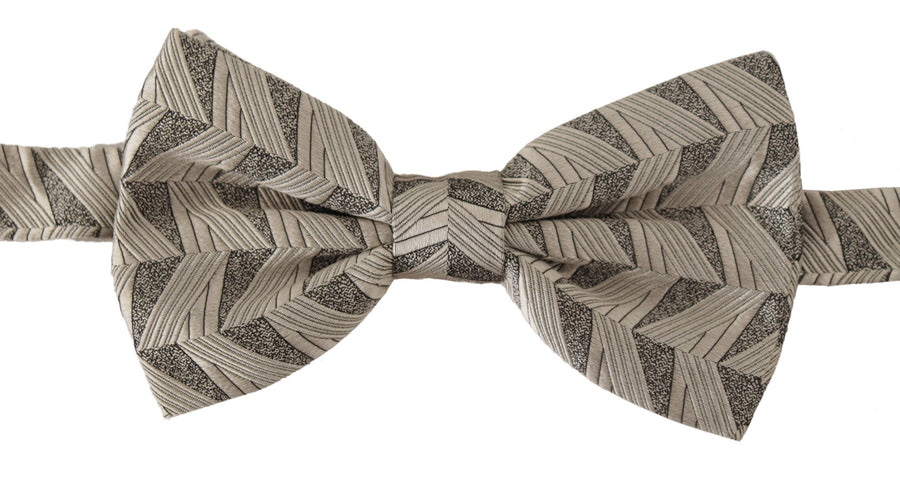 Dolce & Gabbana 100% Silk bow tie in gray