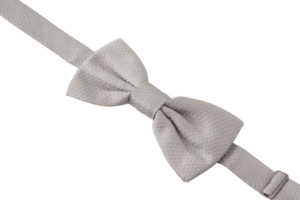 Dolce & Gabbana 100% Silk bow tie in gray