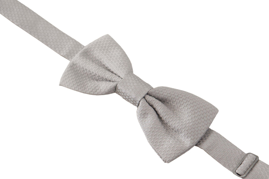 Dolce & Gabbana 100% Silk bow tie in gray