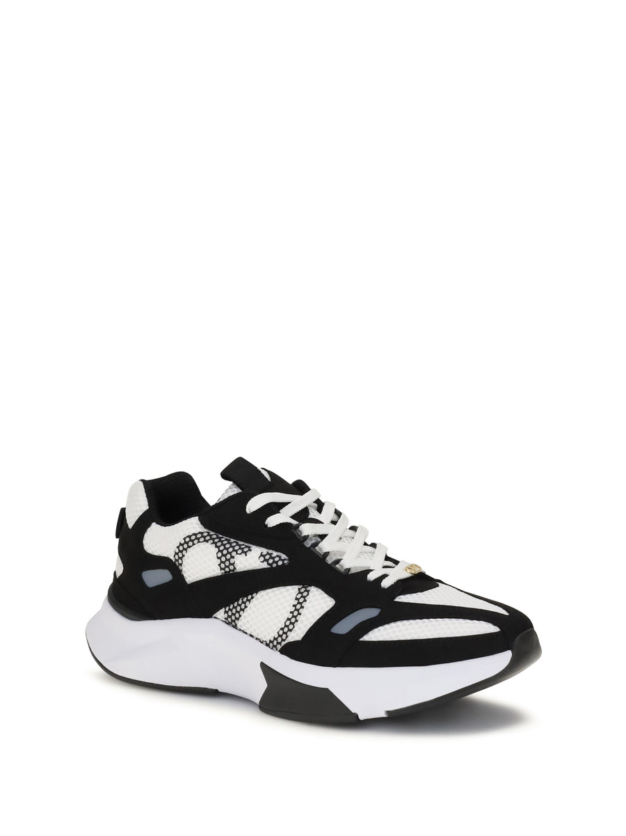 Sneakers Demivee Mesh And Suede White/black/grey Upper: Fabric Trainers