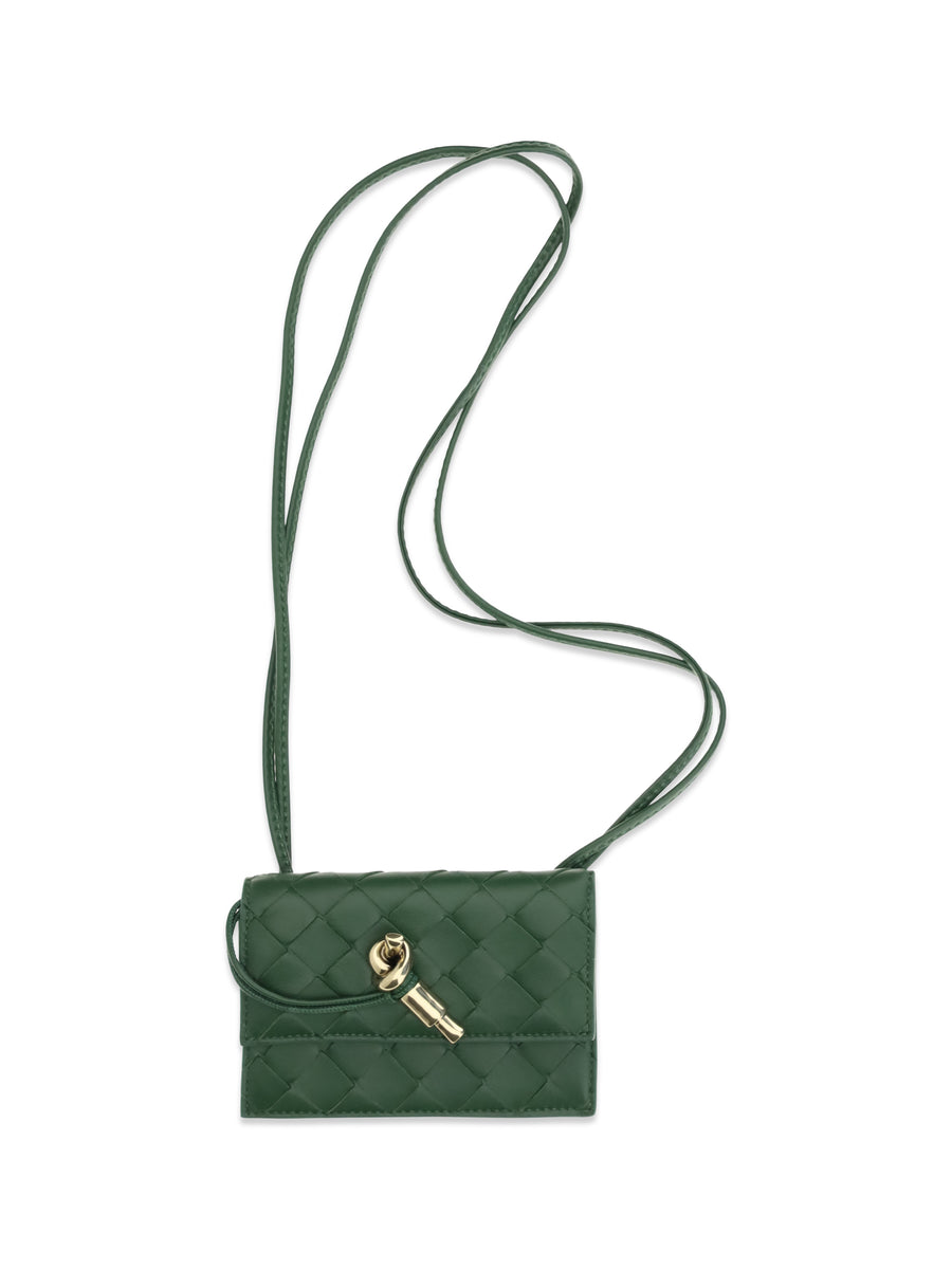 Badge Holder Andiamo Basil-Muse Brass Lamb Leather Shoulder Bags