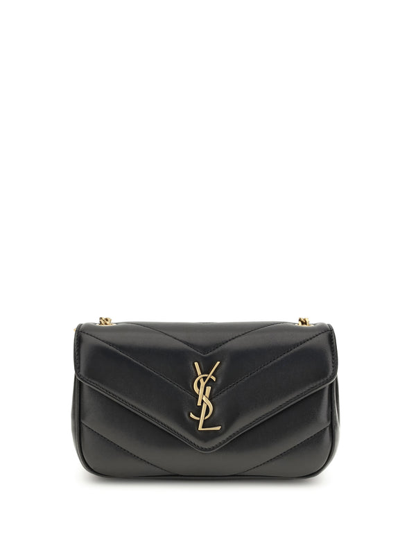 Saint Laurent 100% Lamb Ovis Aries shoulder bag in black