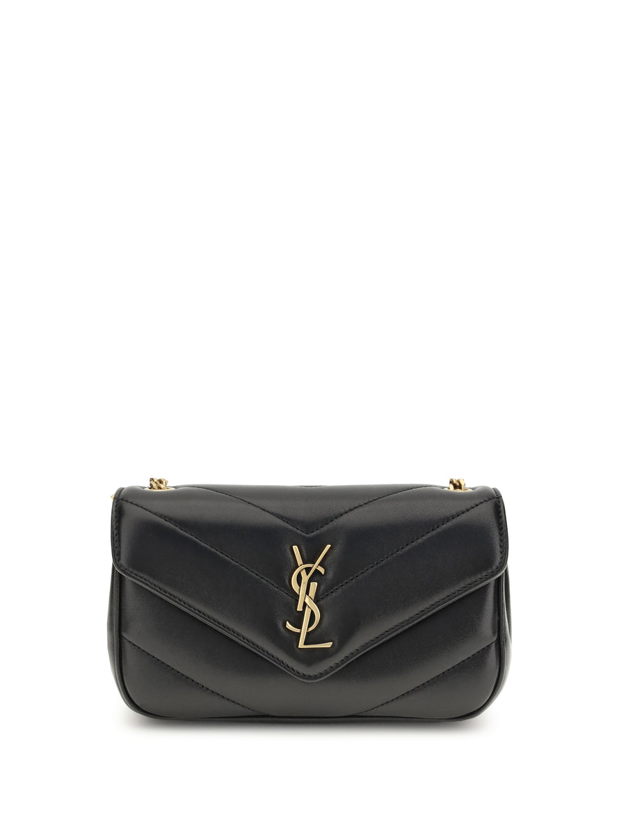 Saint Laurent 100% Lamb Ovis Aries shoulder bag in black