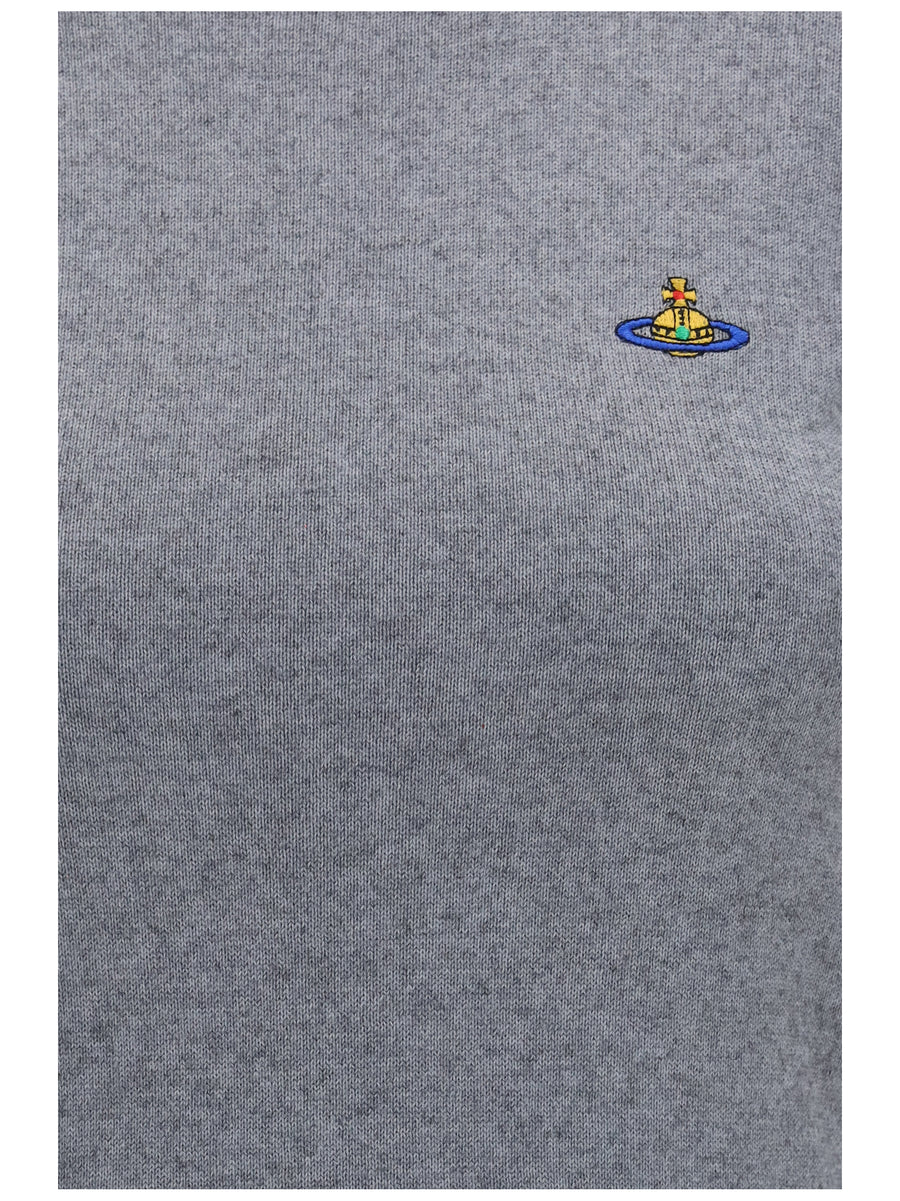 Top Bea Grey Melange Cotton Cashmere Dark Tops