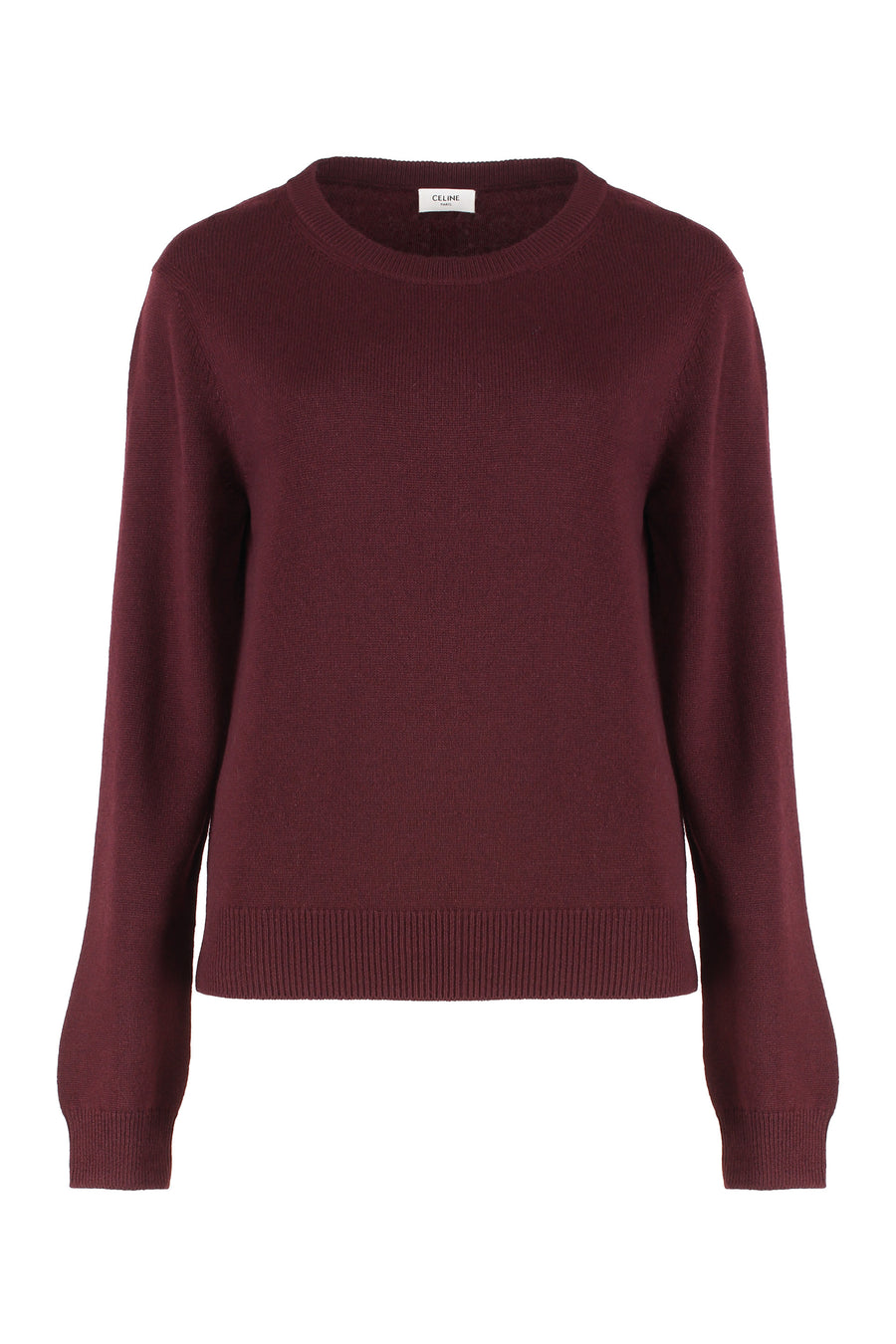 Crew-Neck Cashmere Sweater Burgundy