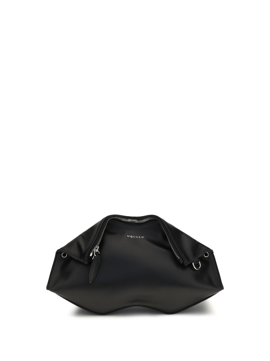 Alexander McQueen 100% calf leather (Bos Taurus) clutch in black