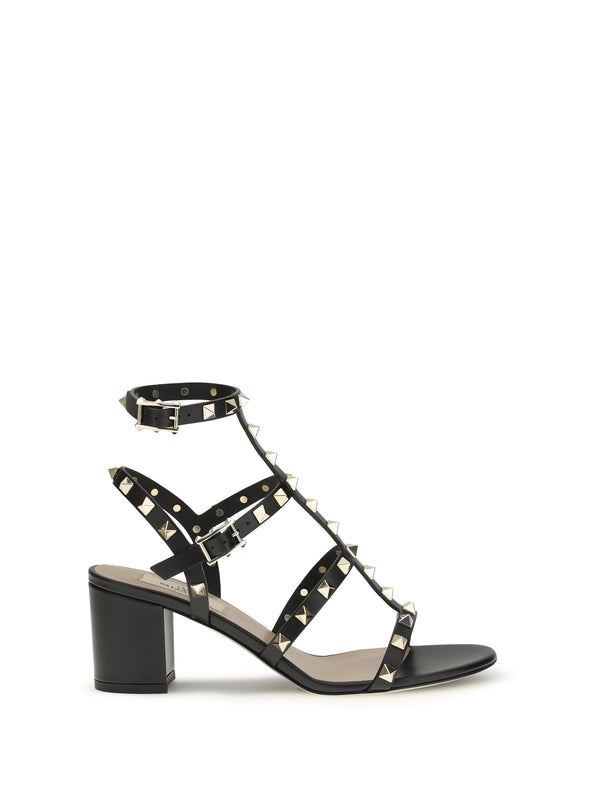Valentino Garavani 100% Calf Leather Bos Taurus sandals in black