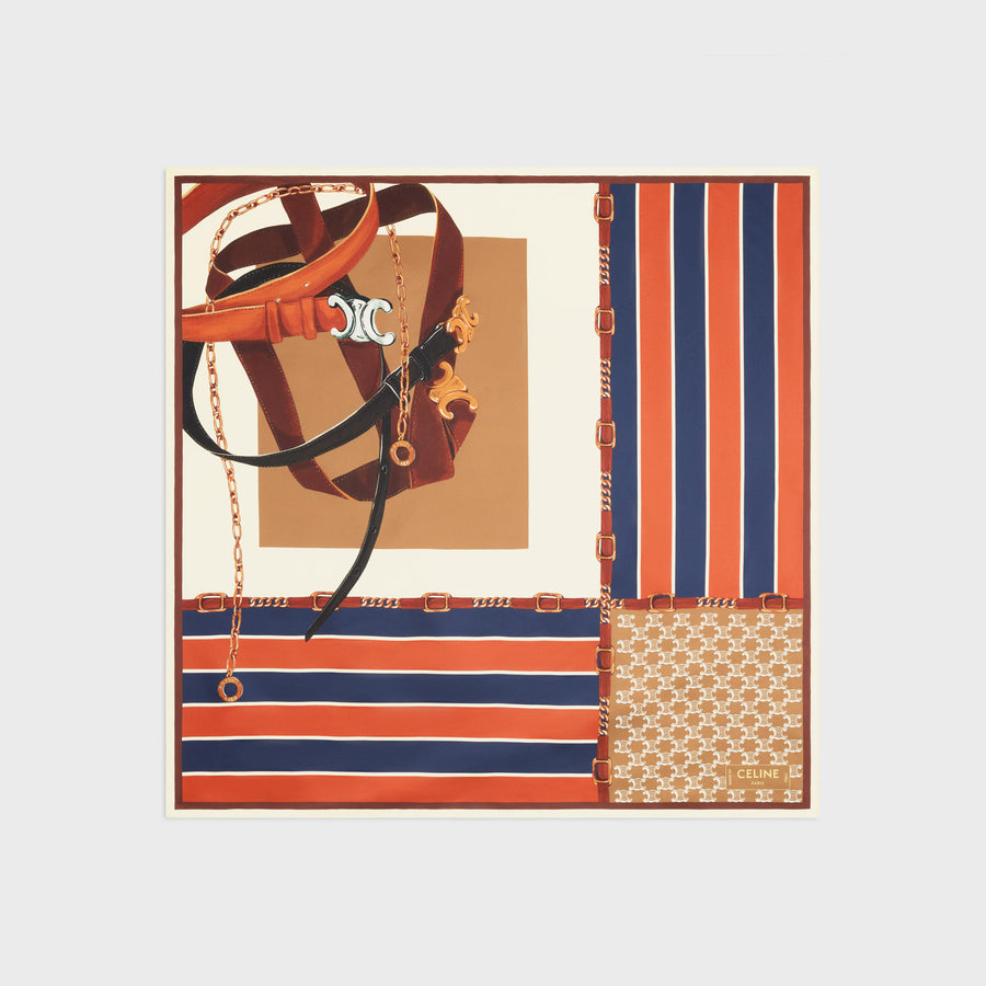 Celine Twill silk scarf in multicolor