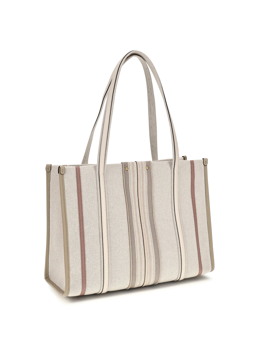 Tote Bag Woody Loop Nude Canvas Cotton Shoulder
