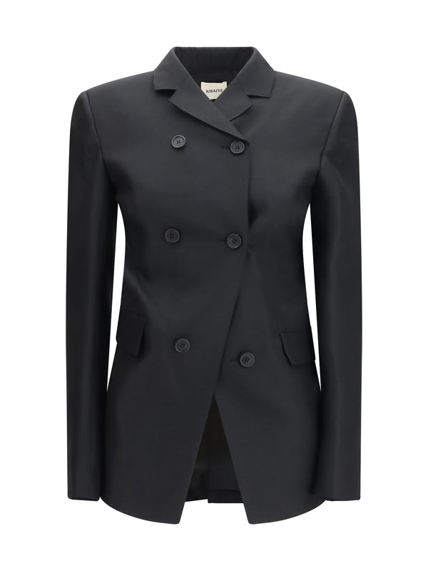 Khaite 74% Wool Ovis Aries; 26% Silk blazer in black