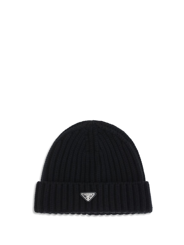Beanie Hat Virgin Wool Black Fleece (ovis Aries)