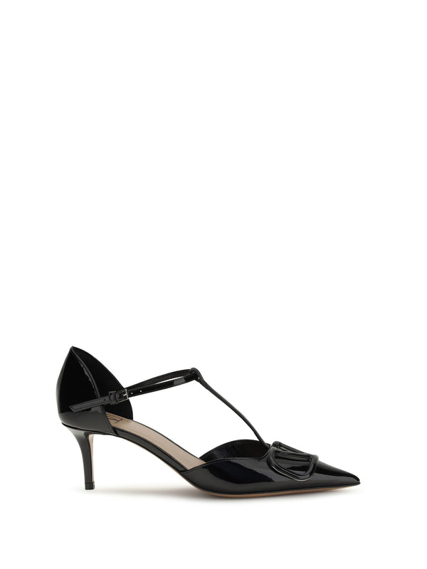 Valentino Garavani 100% calf leather (Bos taurus) heel in black